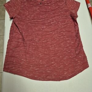 Simply Vera Vera Wang Wave Pattern Short Sleeve Top - Pink